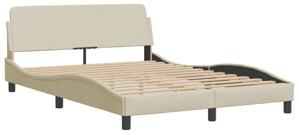 Krevet s madracem Dover krem 140 x 190 cm od tkanine - Krema / 140 x 190 cm