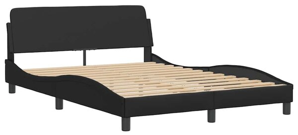 Krevet s madracem Dover crni 120 x 200 cm od umjetne kože - Crna / 120 x 200 cm