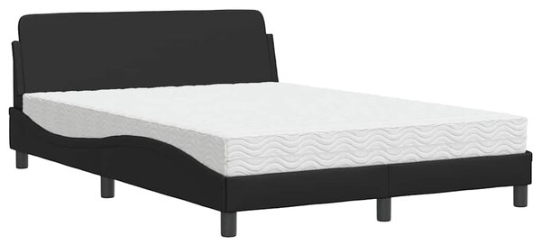 Krevet s madracem Dover crni 120 x 200 cm od umjetne kože - Crna / 120 x 200 cm