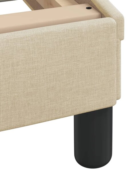 Krevet s madracem Dover krem 100 x 200 cm od tkanine - Krema / 100 x 200 cm