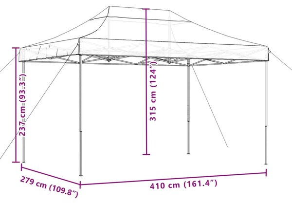 Sklopivi prigodni šator za zabave narančasti 410x279x315 cm - Narančasta / N/A