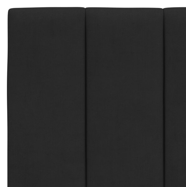 Krevet s madracem Hanko crni 120 x 200 cm baršunasti - Crna / 120 x 200 cm