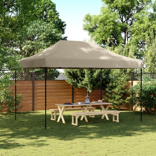 Sklopivi prigodni šator za zabave smeđesivi 410 x 279 x 315 cm - Tupe / N/A