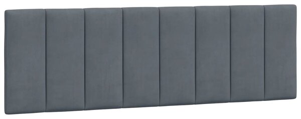 Krevet s madracem Hanko tamnosivi 160x200 cm baršunasti - Siva / 160 x 200 cm