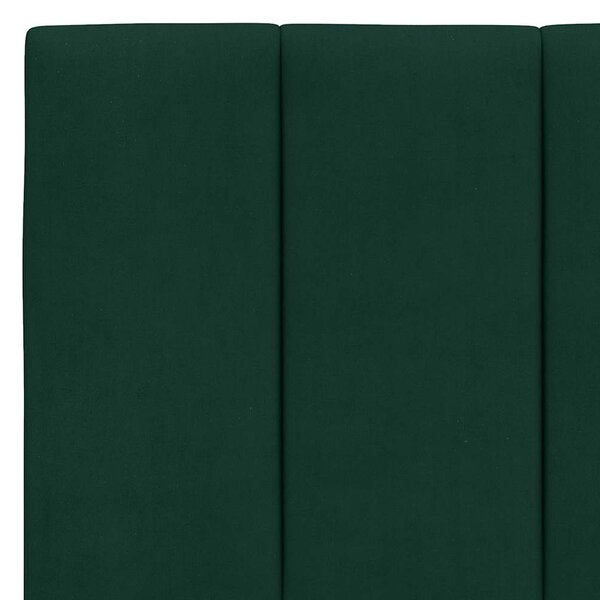 Krevet s madracem Hanko tamnozeleni 160x200 cm baršunasti - Zelena / 160 x 200 cm
