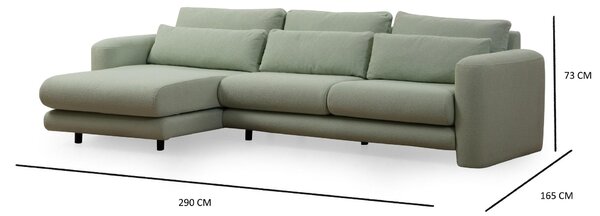 Zondo.hr Kutna garnitura Lelysena (L) (zelena + crna). Akcija -31%. 1106884