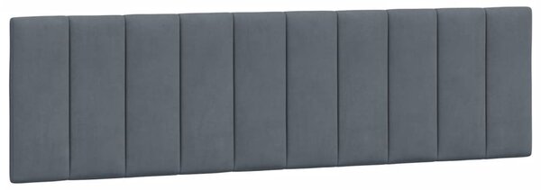 Krevet s madracem Hanko tamnosivi 180x200 cm baršunasti - Siva / 180 x 200 cm