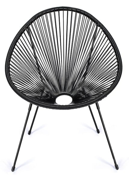 Crna metalna/plastična vrtna fotelja Avocado Comfort – Bonami Selection