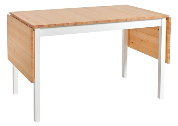Sklopivi blagovaonski stol od borovine s bijelom konstrukcijom Bonami Essentials Brisbane, 120 (200) x 70 cm