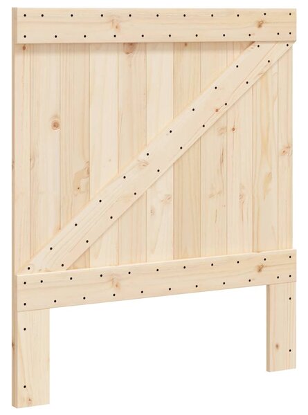 Okvir kreveta s uzglavljem 90 x 200 cm od masivne borovine - Smeđa / 90 x 200 cm