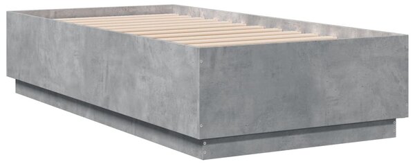Okvir kreveta boja betona 75x190 cm od konstruiranog drva - Siva / 75 x 190 cm