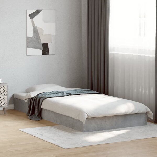 Okvir kreveta boja betona 75x190 cm od konstruiranog drva - Siva / 75 x 190 cm