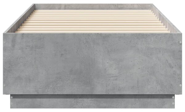 Okvir kreveta boja betona 75x190 cm od konstruiranog drva - Siva / 75 x 190 cm