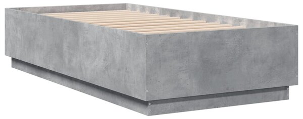 Okvir kreveta boja betona 75x190 cm od konstruiranog drva - Siva / 75 x 190 cm