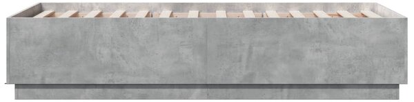 Okvir kreveta boja betona 75x190 cm od konstruiranog drva - Siva / 75 x 190 cm