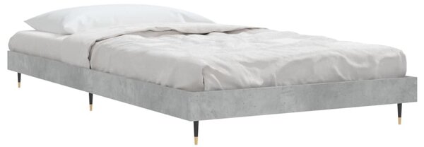 Okvir kreveta boja betona 90 x 190 cm od konstruiranog drva - Siva / 90 x 190 cm