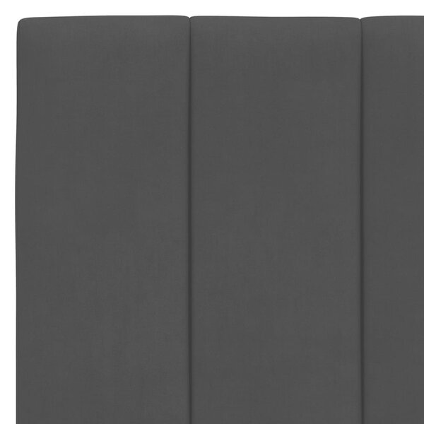 Krevet s madracem Hanko crni 90x200 cm baršunasti - Crna / 90 x 200 cm