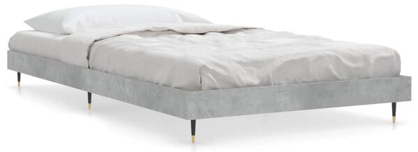 Okvir kreveta boja betona 90 x 190 cm od konstruiranog drva - Siva / 90 x 190 cm