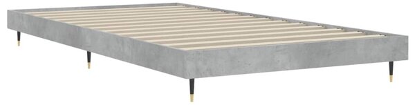 Okvir kreveta boja betona 90 x 190 cm od konstruiranog drva - Siva / 90 x 190 cm