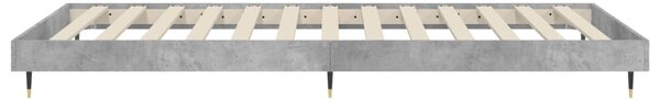 Okvir kreveta boja betona 90 x 190 cm od konstruiranog drva - Siva / 90 x 190 cm