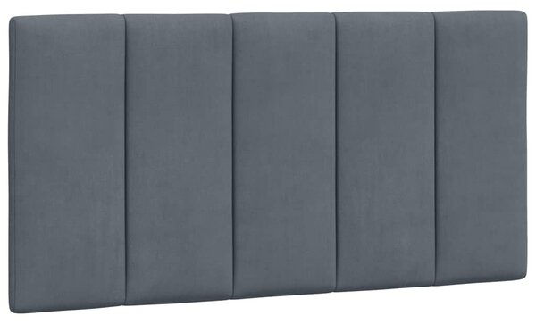 Krevet s madracem Hanko tamnosivi 100x200 cm baršunasti - Siva / 100 x 200 cm