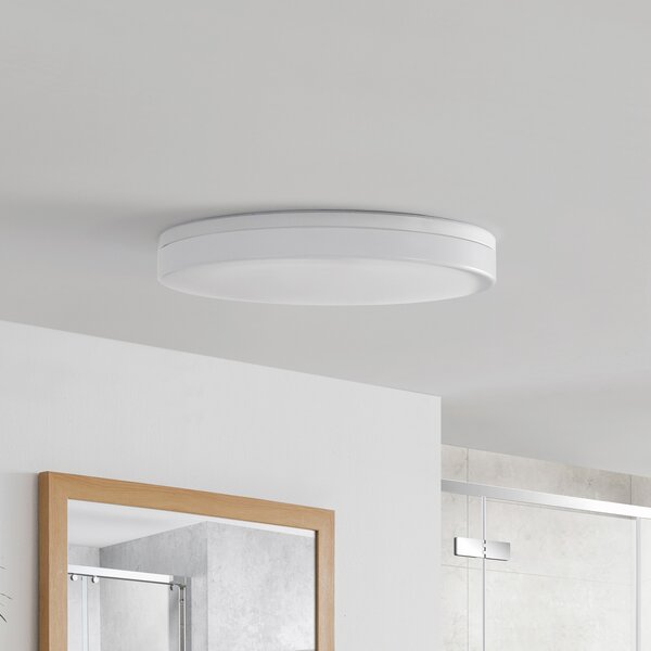 PRIOS Prios Wynion LED stropna svjetiljka CCT DIP prekidač 50cm, prigušiva, Bijela, kupaonica, Plastika
