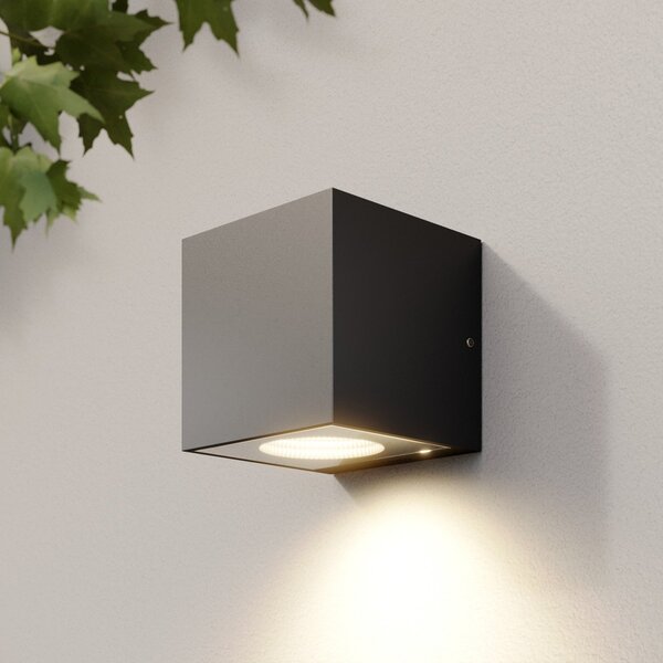 Arcchio LED vanjska zidna svjetiljka Tassnim, 1 žarulja, antracit, IP65, prigušiva, Crno, Metal