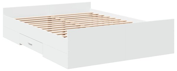 Okvir kreveta s ladicama bez madraca bijeli 135x190 cm - Bijela / 135 x 190 cm