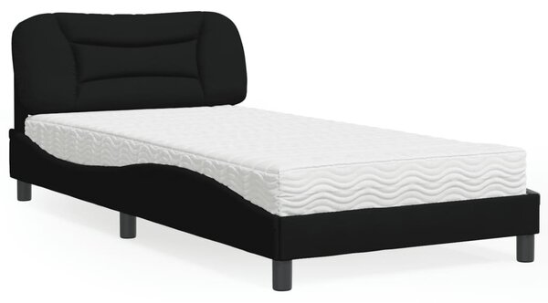 Krevet s madracem Hvar crni 100 x 200 cm od tkanine - Crna / 100 x 200 cm