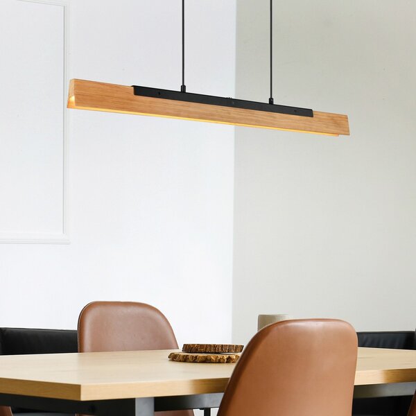 Trio Lighting Kerala LED viseća svjetiljka sa senzorskim prigušivačem, prigušiva, Drvo, Dnevni boravak/blagovaonica, Drvo