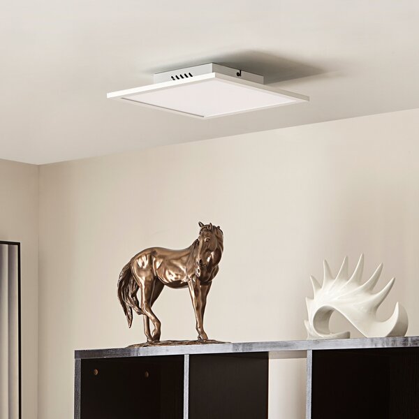 Lindby LED panel Lamin, bijeli, 30 cm, CCT, prigušiv, daljinski, prigušiva, Bijela, Dnevni boravak/blagovaonica, Metal