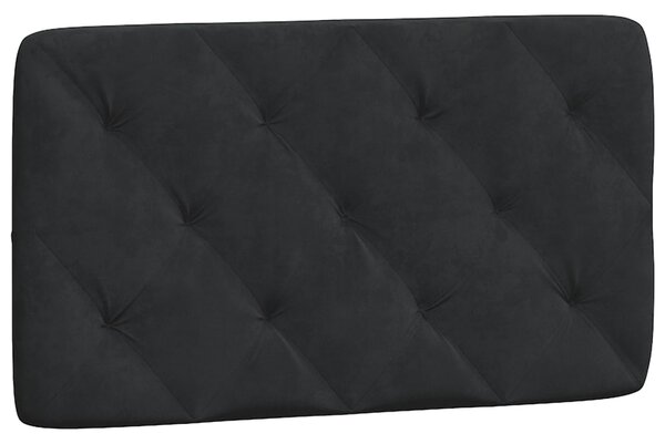 Krevet s madracem crni 80 x 200 cm baršunasti - Crna / 80 x 200 cm