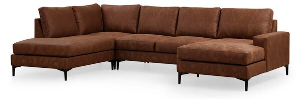 Zondo.hr Kutna garnitura U Portobeno 2 (tamnonarančasta + crna). Akcija -31%. 1107005