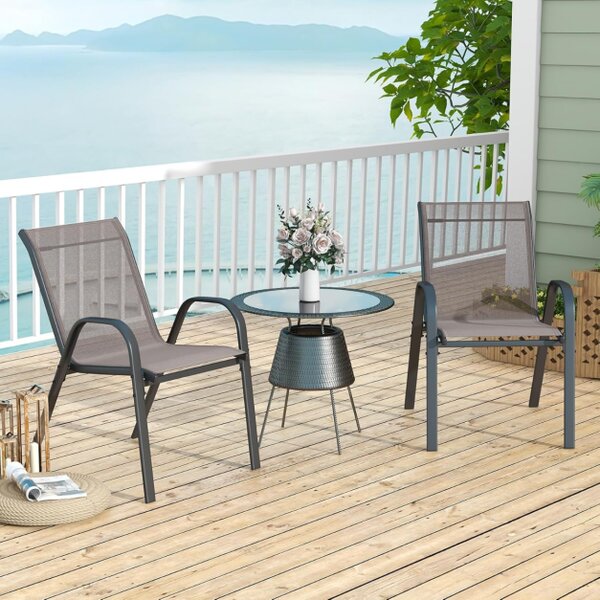 Set od 4 vanjskih stolica, dim. 56 x 70 x 84 cm, siva