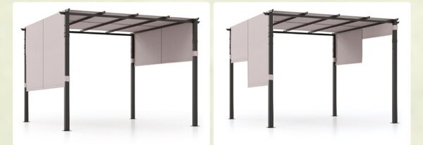 Pergola za terasu 3x3m, terasna pergola, siva
