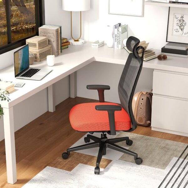 Ergonomska uredska stolica s obloženim naslonom i 3D mrežnom podrškom do 180 kg