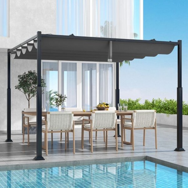Terasa pergola, 3x3m, siva