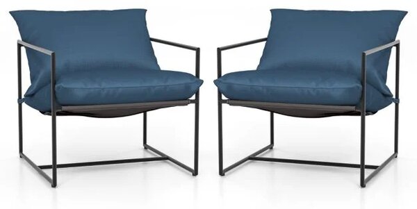 Komplet 2 ergonomske stolice za slobodno vrijeme u rustikalnom stilu, marokanski stil