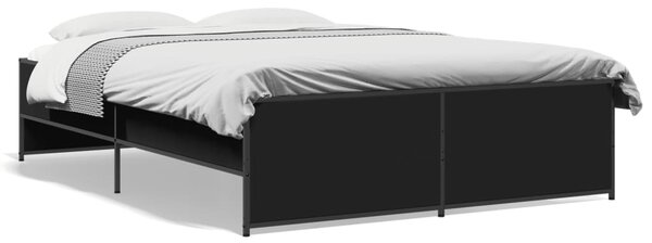 Okvir kreveta crni 120 x 200 cm od konstruiranog drvo i metal - Crna / 120 x 200 cm