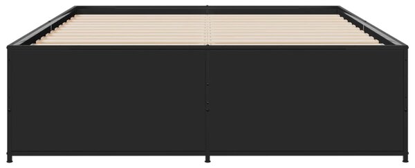 Okvir kreveta crni 120 x 200 cm od konstruiranog drvo i metal - Crna / 120 x 200 cm
