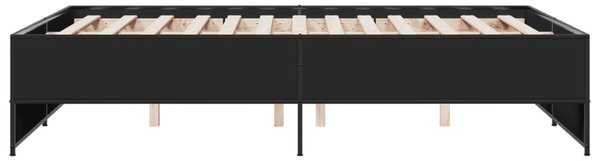 Okvir kreveta crni 120 x 200 cm od konstruiranog drvo i metal - Crna / 120 x 200 cm