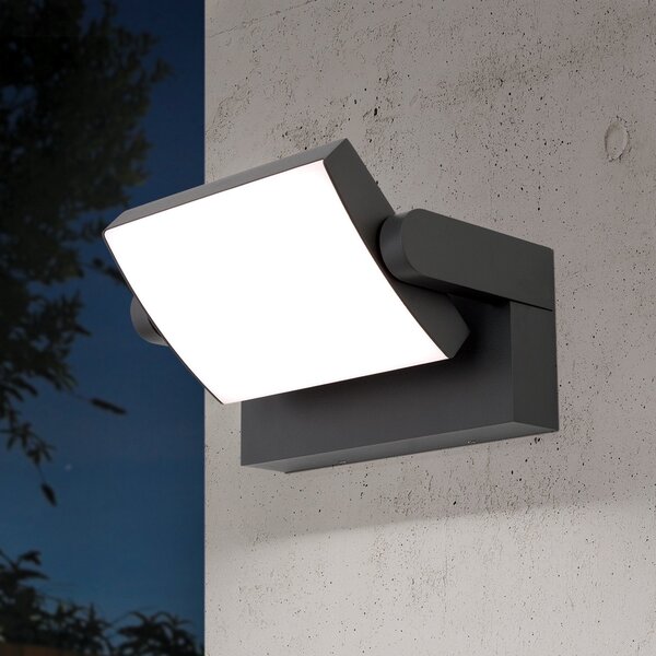 ORION Ginger LED vanjska zidna svjetiljka, IP54, CCT, antracit, Crno, Metal