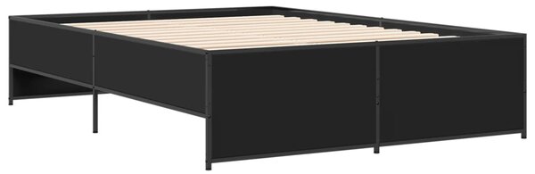 Okvir kreveta crni 120 x 200 cm od konstruiranog drvo i metal - Crna / 120 x 200 cm