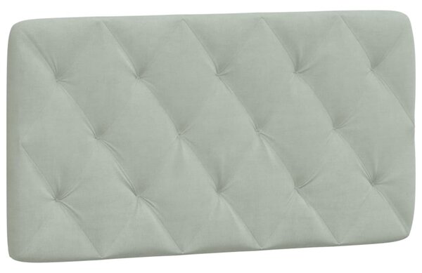 Okvir kreveta s LED-om bez madraca svjetlosivi 100x200 cm baršunasti - Siva / 100 x 200 cm