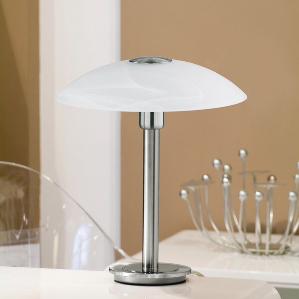 Paul Neuhaus Stolna lampa Enova, čelična boja, prigušiva, Metalik, Dnevni boravak/blagovaonica, Metal