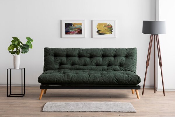 Zondo.hr Sofa na razvlačenje Sakotta (zelena + drvo). Akcija -31%. 1107029