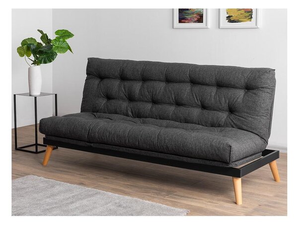 Zondo.hr Sofa na razvlačenje Sakotta (tamnosiva + drvo). Akcija -31%. 1107028