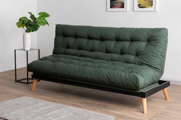 Zondo.hr Sofa na razvlačenje Sakotta (zelena + drvo). Akcija -31%. 1107029