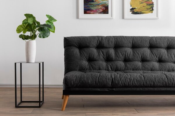 Zondo.hr Sofa na razvlačenje Sakotta (tamnosiva + drvo). Akcija -31%. 1107028