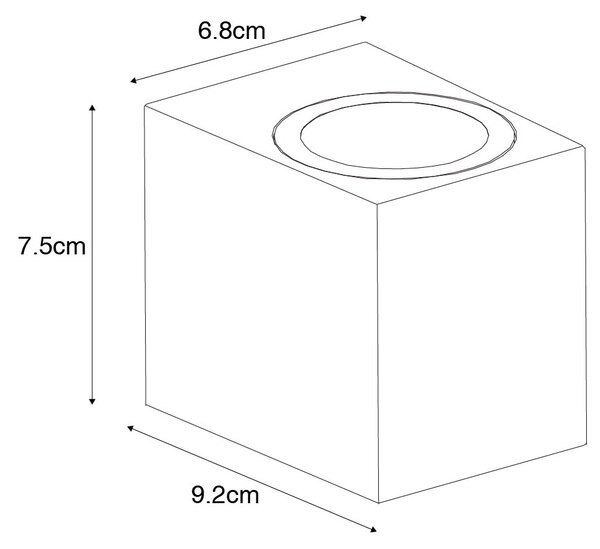 Pametna vanjska zidna svjetiljka crna IP65 uklj. Wifi GU10 50mm - Baleno